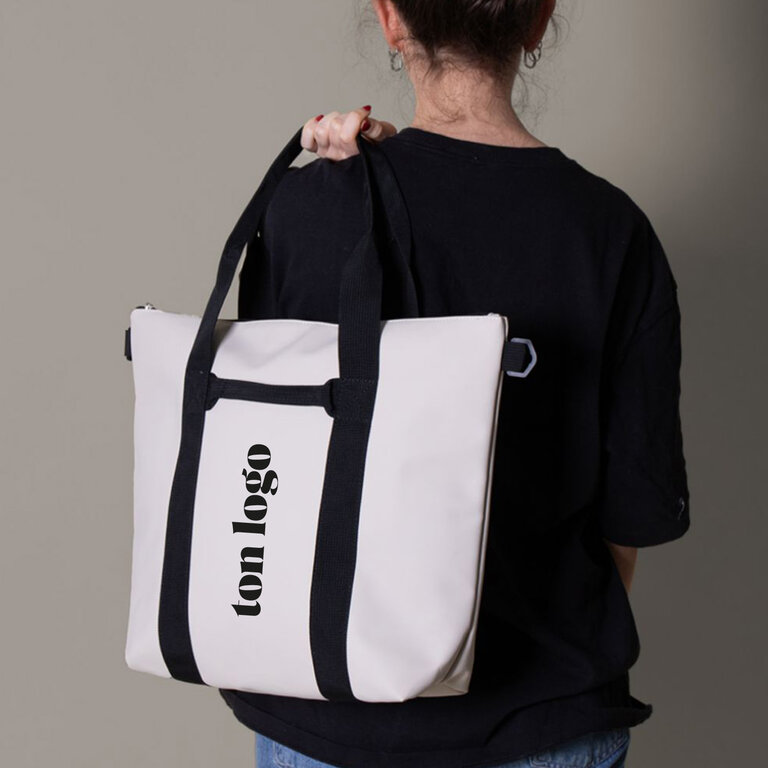 Sac de voyage personnalisable en PU avec détails noir - Baladi mini | pandacolach