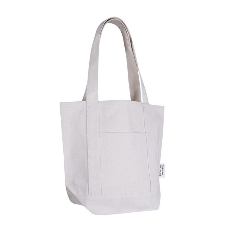 Sac publicitaire en coton recyclé double couleur avec poche - Nakano | pandacola
