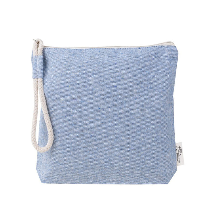 Trousse de toilette promotionnelle en coton recyclé et poignée - Louise | pandacola - 1