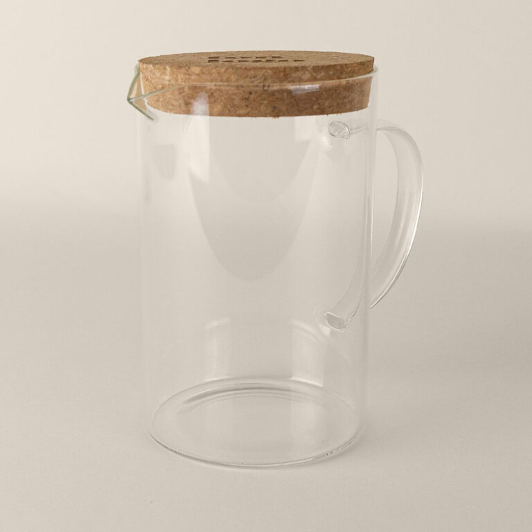 Carafe personnalisable 1L en borosilicate avec couvercle Liège - Havano | pandacola