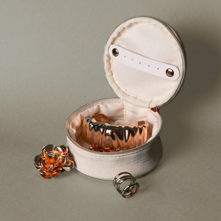 Boîte à bijoux personnalisée en coton recyclé - Perle | pandacolach - 5