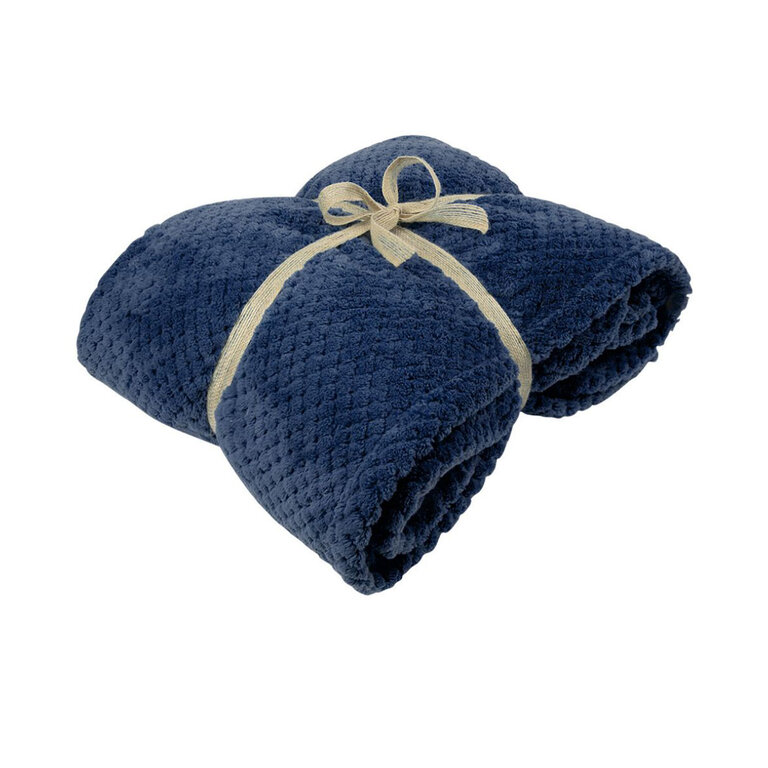 Plaid personnalisé en polyester de 110 x 160 cm avec ruban - Mango | pandacola