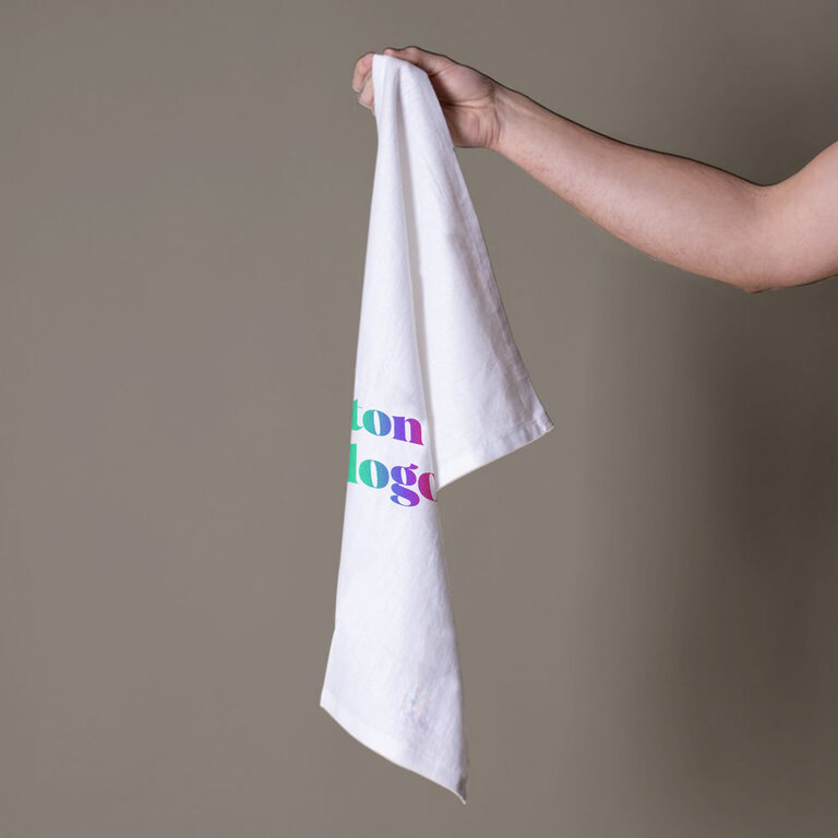 Torchon de cuisine promotionnel 140 gr/m² en coton recyclé - Bano | pandacola