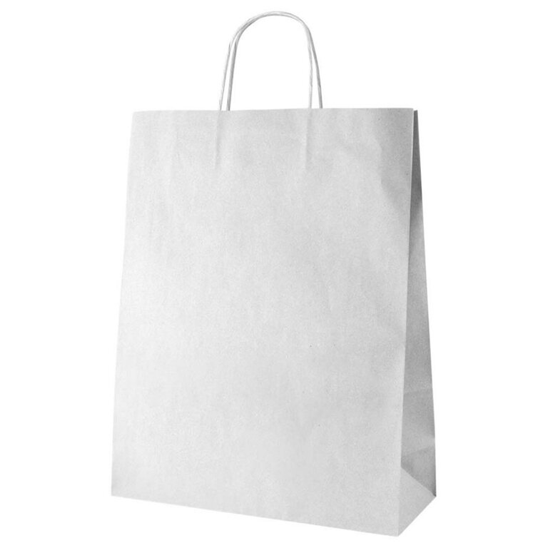 Sac en papier kraft blanc personnalisé - Maxi dil | pandacola