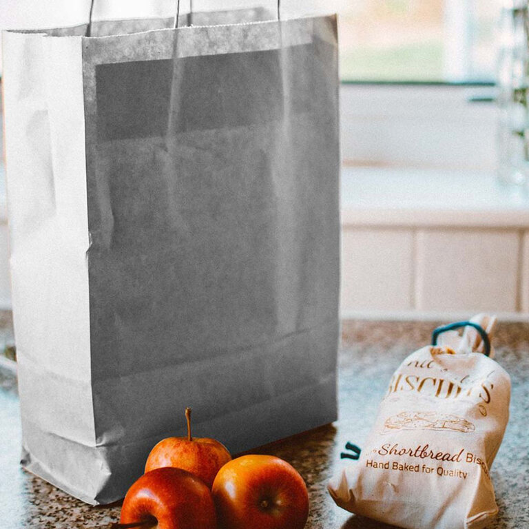 Sac en papier kraft blanc personnalisé - Maxi dil | pandacola - 2