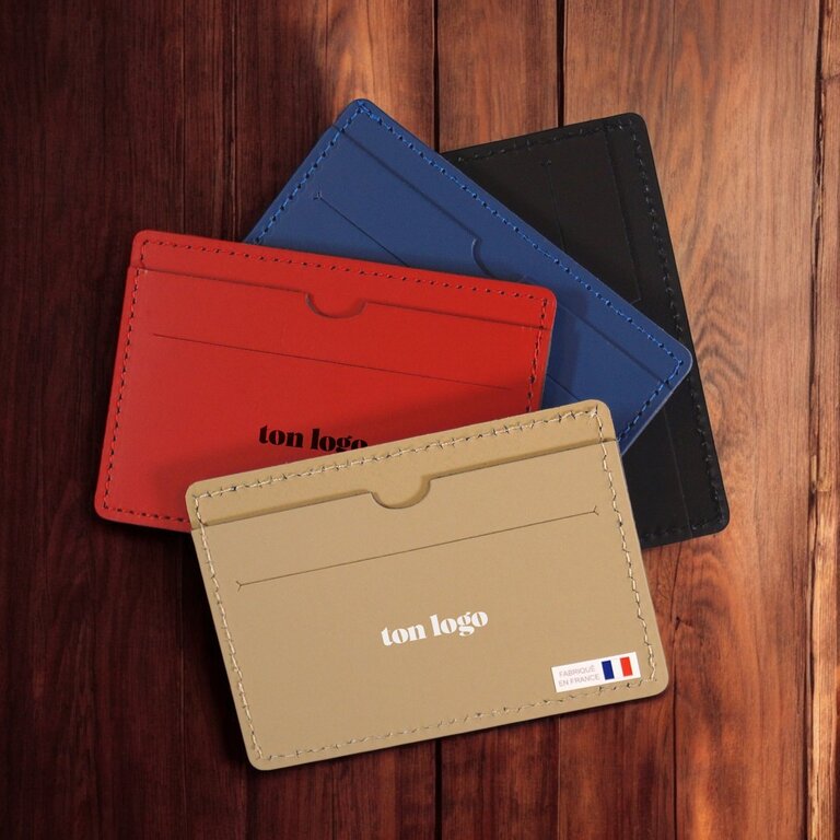 Porte-cartes en cuir recyclé 4 compartiments personnalisable - Tintin | pandacolach