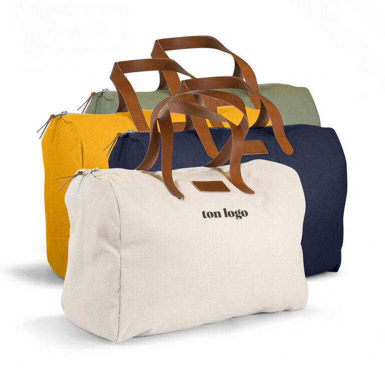 Sac de voyage en 100% Twill de coton biologique 360gr personnalisable Made in France - Rondeau | pandacolach