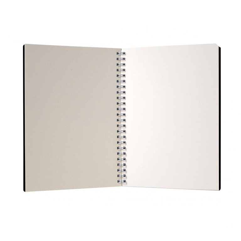 Cahier à spirale en cuir recyclé A5 personnalisable 80 pages Made in France - Liber | pandacolach - 1