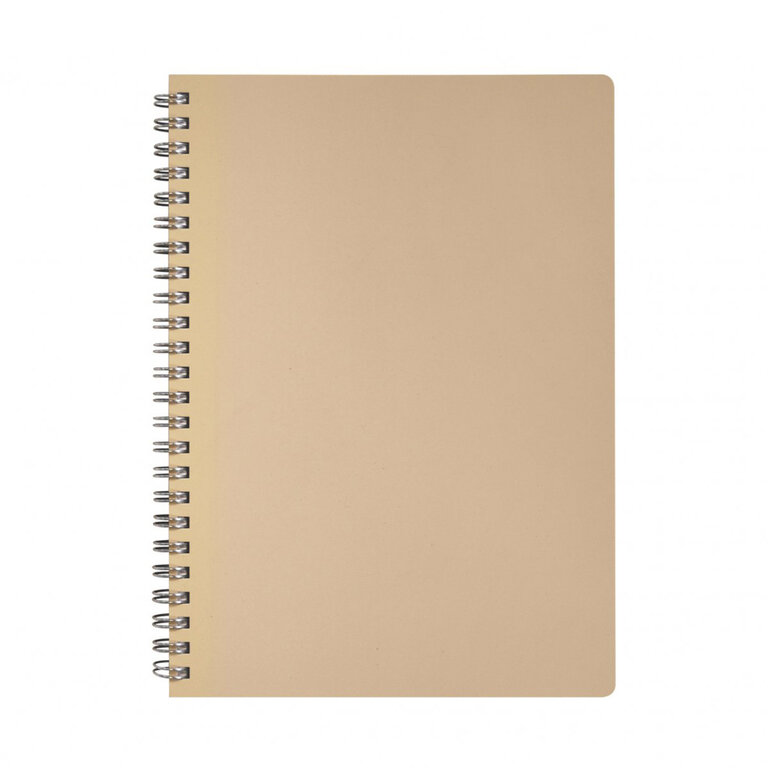 Cahier à spirale en cuir recyclé A5 personnalisable 80 pages Made in France - Liber | pandacolach