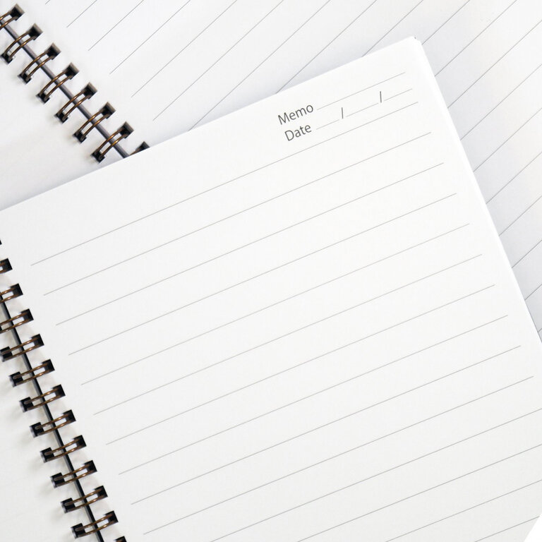 Cahier à spirale en carton recyclé A5 personnalisable 80 pages Made in France - Memento | pandacolach - 1