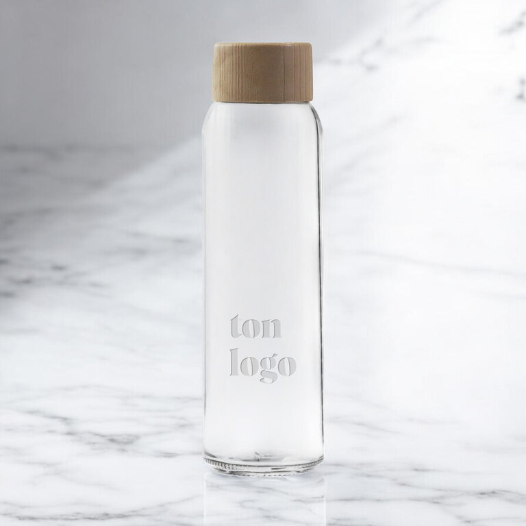 Bouteille personnalisable en verre 500ml - Aqua | pandacolach