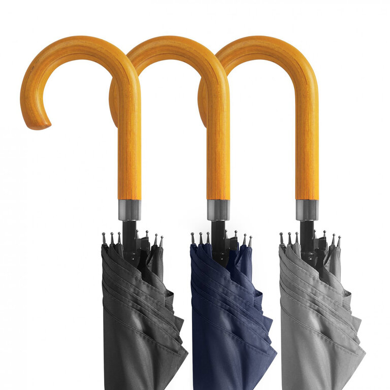 Parapluie élégant personnalisable avec manche canne en bois - Golf bois | pandacola - 2