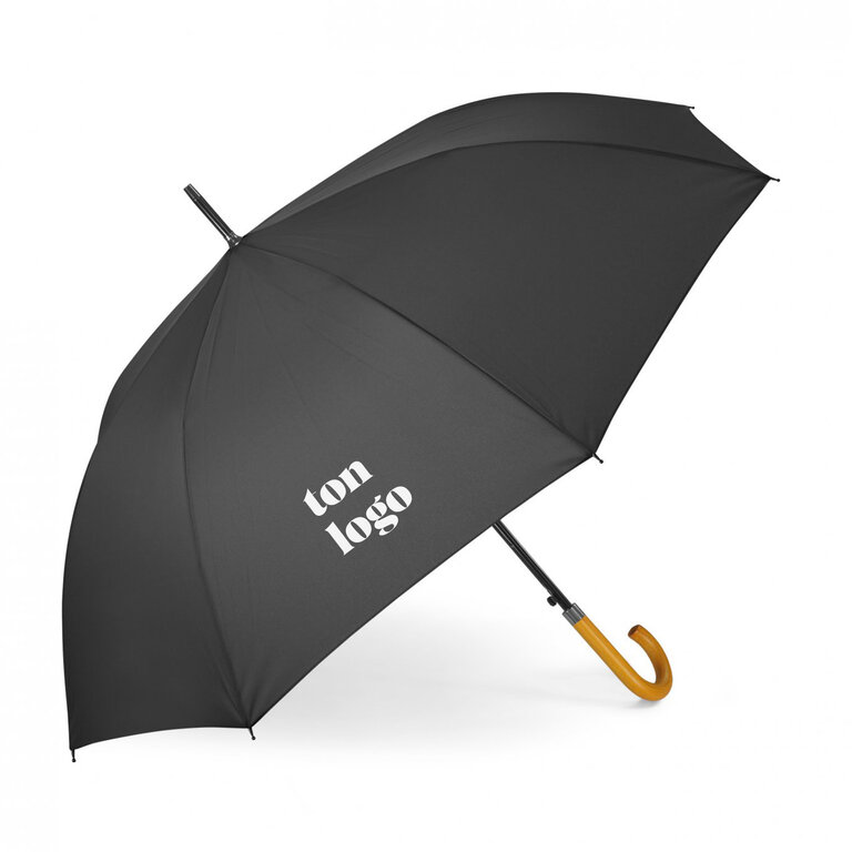 Parapluie élégant personnalisable avec manche canne en bois - Golf bois | pandacolach