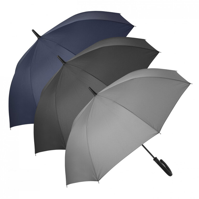 Parapluie élégant personnalisable avec manche canne en rubber noir - Golf | pandacolach - 2