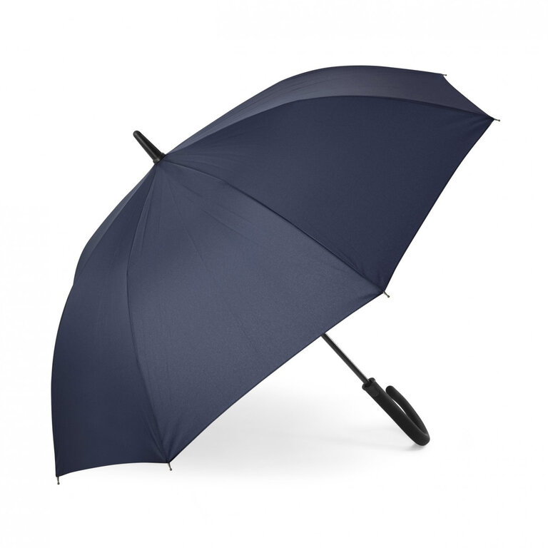 Parapluie élégant personnalisable avec manche canne en rubber noir - Golf | pandacolach