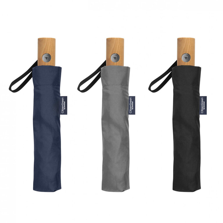 Parapluie pliable personnalisable manche en bois - Rainfall bois | pandacolach - 2