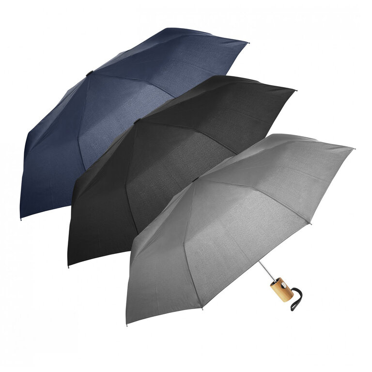 Parapluie pliable personnalisable manche en bois - Rainfall bois | pandacolach - 3