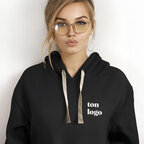 Sweat à capuche en coton biologique 300gr personnalisable Made in France - Hoodie | pandacolach - thumb - 1