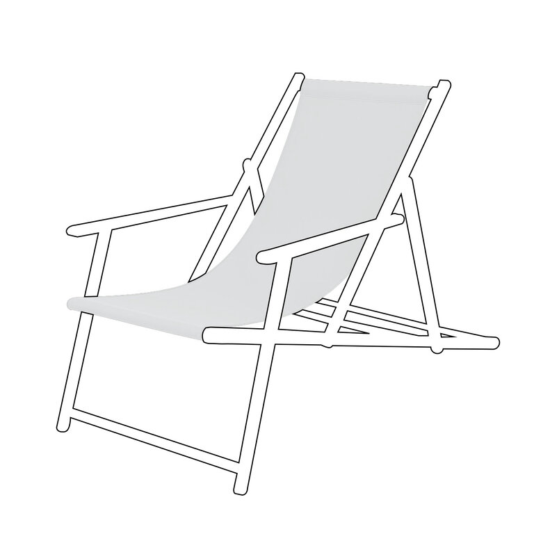 Toile de remplacement pour chilienne avec accoudoir 142 x 60 cm - Copa toile | pandacola