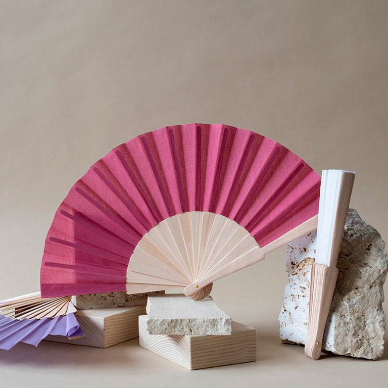 Eventail personnalisable avec manque en bois - Freshai pastel | pandacolach - 2