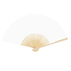 Eventail avec toile 100% personnalisable et manche en bambou - Isuro bambou | pandacolach - thumb