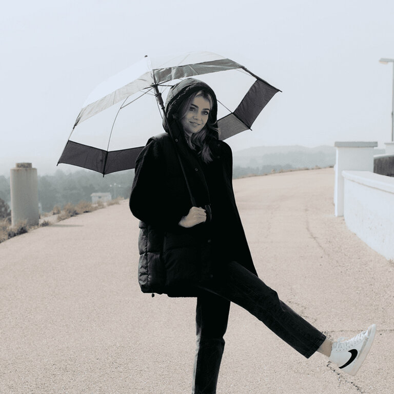 Parapluie transparent personnalisé 98 cm automatic - Bleuhy | pandacolach - 5