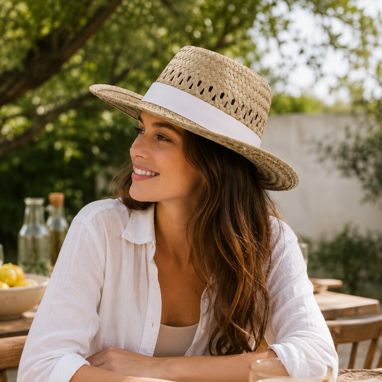 Chapeau de paille personnalisable en sublimation - Texas | pandacola - 1