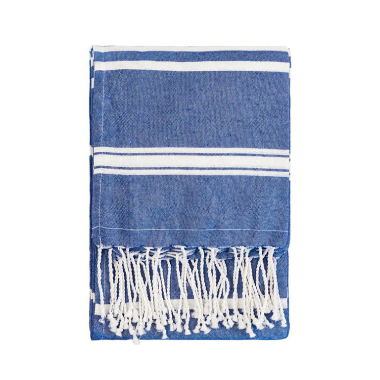 Fouta publicitaire 170 gr/m²  rayées avec franges - Aloha | pandacolach