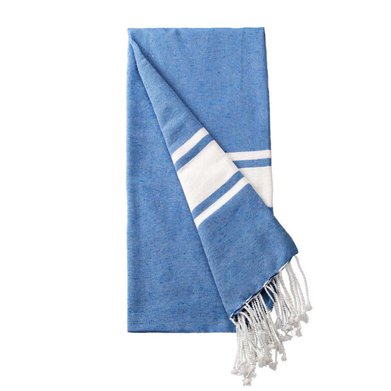 Fouta personnalisable en coton recyclé 150 gr/m² avec frange - Maeva | pandacolach