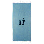 Paréo personnalisable 170 gr/m² uni avec franges blanches - Marila | pandacola - thumb - 4