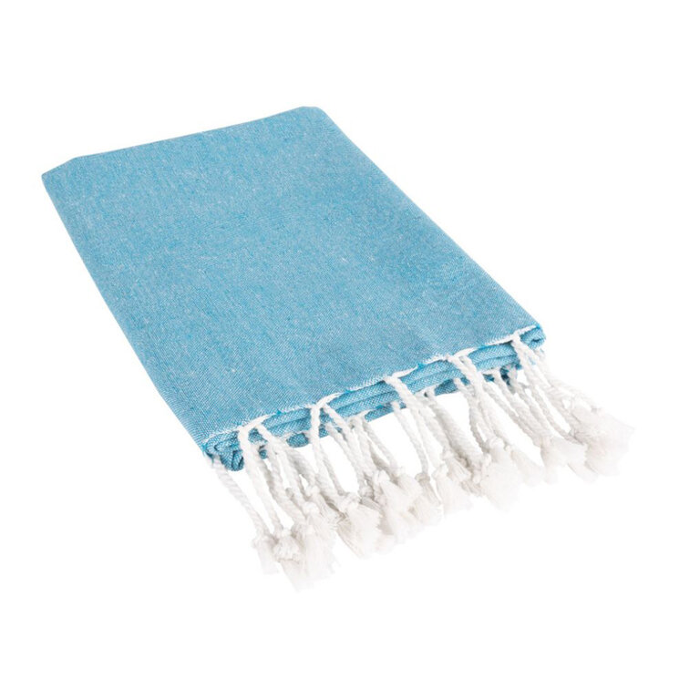 Paréo personnalisable 170 gr/m² uni avec franges blanches - Marila | pandacolach