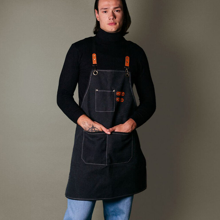 Tablier personnalisable premium avec détails en PU - Willy | pandacola - 3