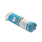 Fouta personnalisable en coton recyclé avec bandes blanches - Dodo uni 180G | pandacola - thumb