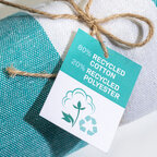 Fouta personnalisable en coton recyclé rayé avec franges - Dodo rayure 180G | pandacola - thumb - 3