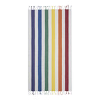 Fouta personnalisable en coton recyclé multicolore avec franges 180 gr/m² - Dodo 180G | pandacolach - thumb - 1