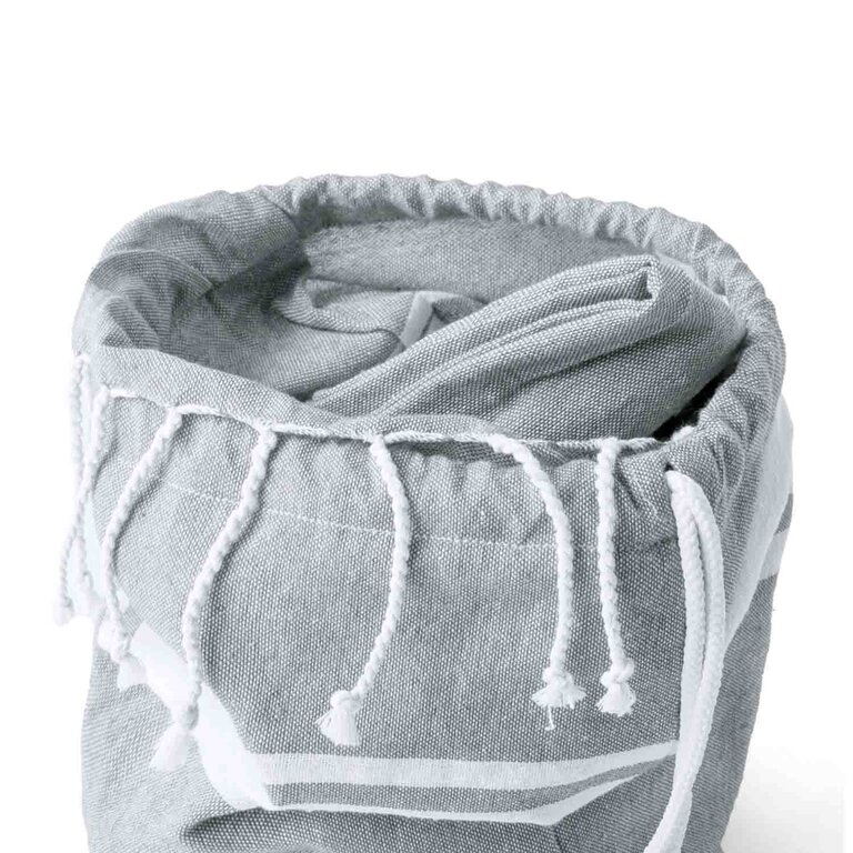 Sac à cordelettes fouta personnalisable en coton recyclé 170 gr/m² - Plaza | pandacolach - 2