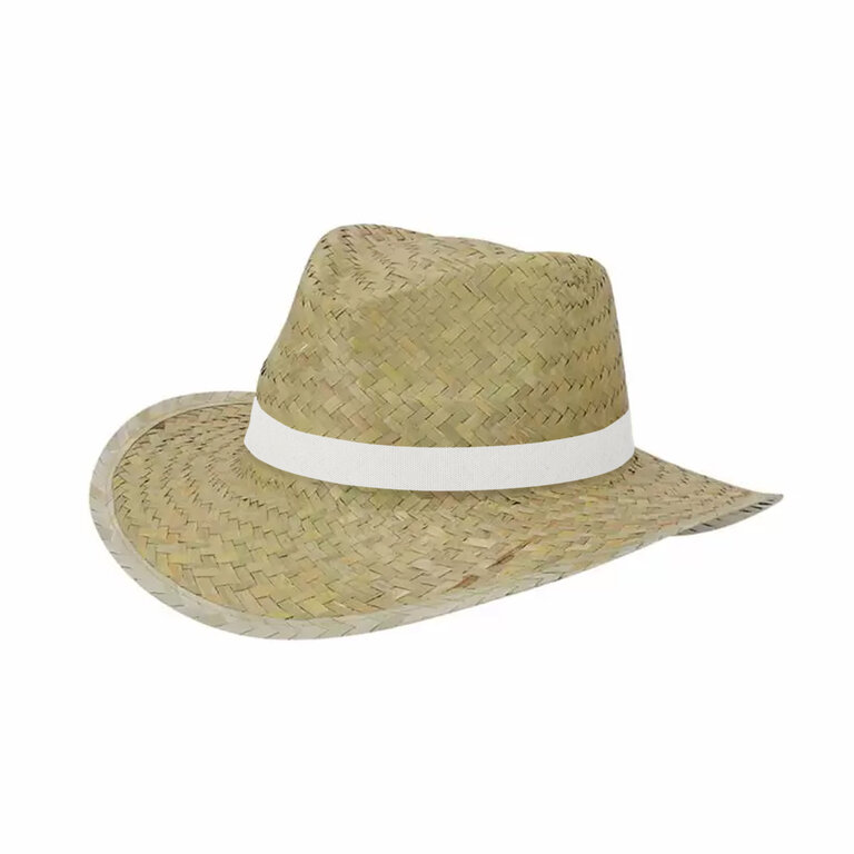 Chapeau de paille personnalisé tressé avec bandeau - Nolio | pandacolach