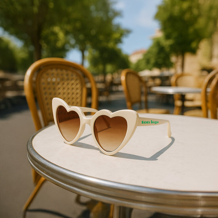 Lunettes de soleil personnalisables en forme de cœur - Lovelo | pandacola