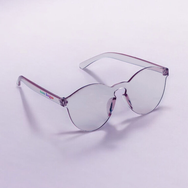 Lunettes de soleil personnalisables transparentes - Tek | pandacola