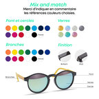 Lunettes de soleil personnalisables rondes mix & match - Rulo | pandacola - thumb - 2