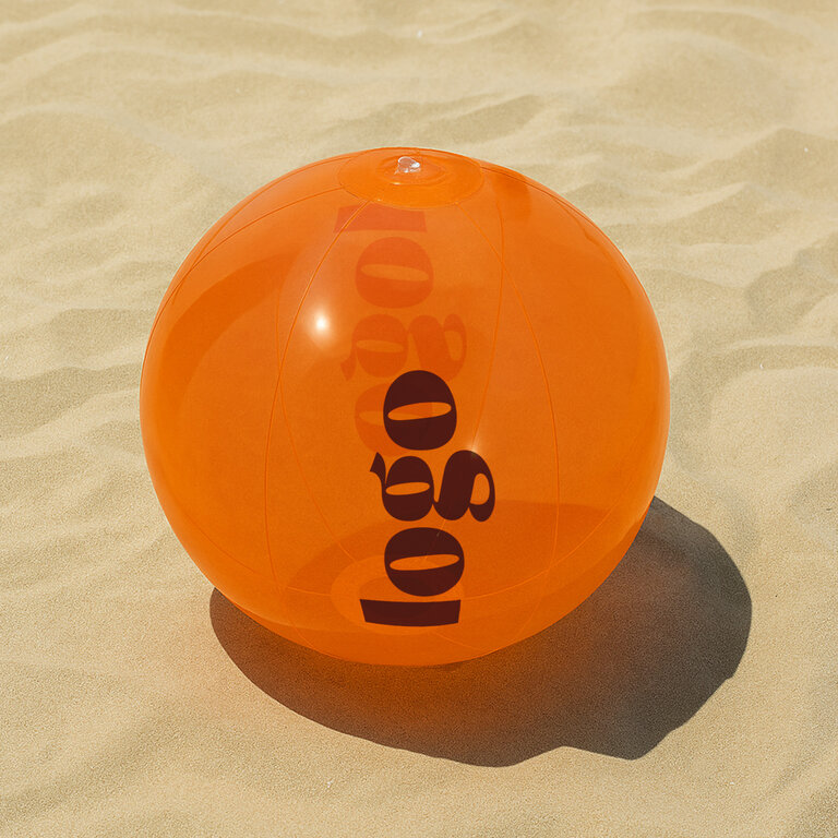 Ballon de plage personnalisé gonflable uni transparent ø28cm - Nataninio | pandacola
