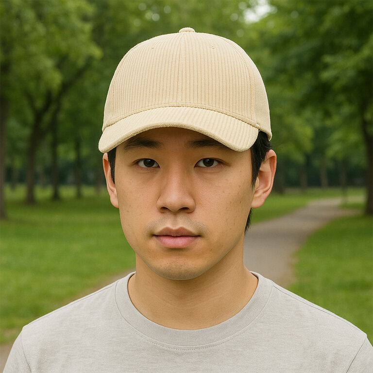 Casquette personnalisable en velours côtelé recyclé 6 panneaux 230 gr/m² ATLANTIS® - Kalou | pandacolach - 3