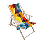 Chilienne en bois personnalisable avec accoudoire porte gobelet - Lenny | pandacola - thumb - 2