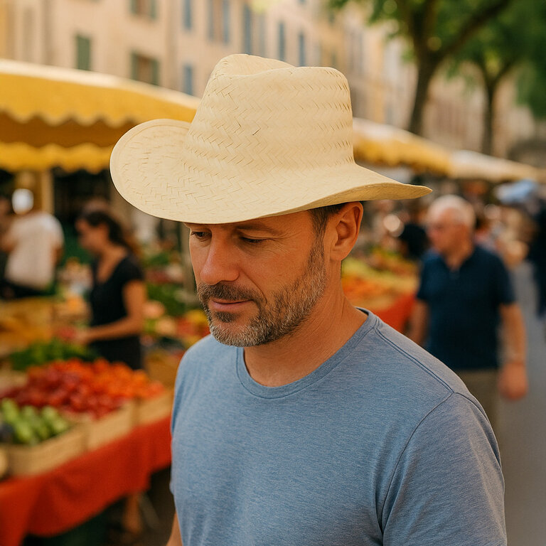Chapeau de paille tressé sans marquage - Nolio | pandacolach