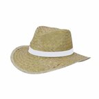 Chapeau de paille personnalisé tressé avec bandeau - Nolio | pandacolach - thumb