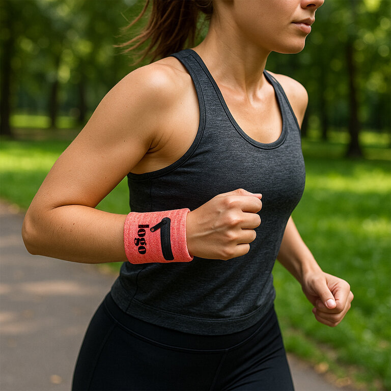 Bracelet personnalisé en rPET avec poche -  Run | pandacola