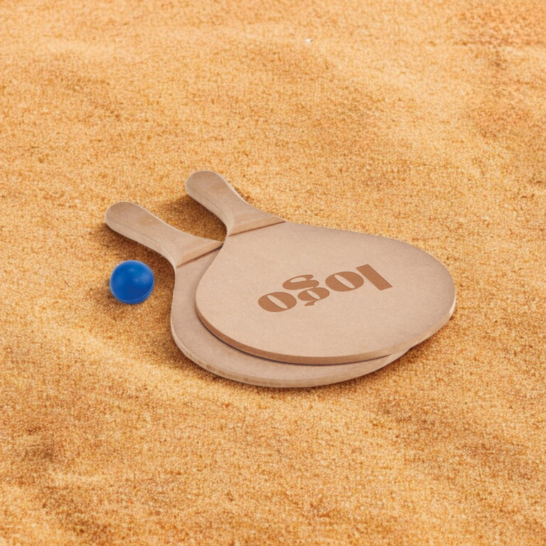 Raquettes de plage personnalisables en bois - Joko | pandacolach