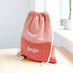 Sac à cordelettes fouta personnalisable en coton recyclé 180 gr/m² - Stefan | pandacolach - thumb - 3