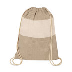 Sac à cordelettes fouta personnalisable en coton recyclé et bio - Dor | pandacolach - thumb - 2