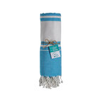 Fouta personnalisable en coton recyclé avec bandes blanches - Dodo uni 150G | pandacolach - thumb - 1